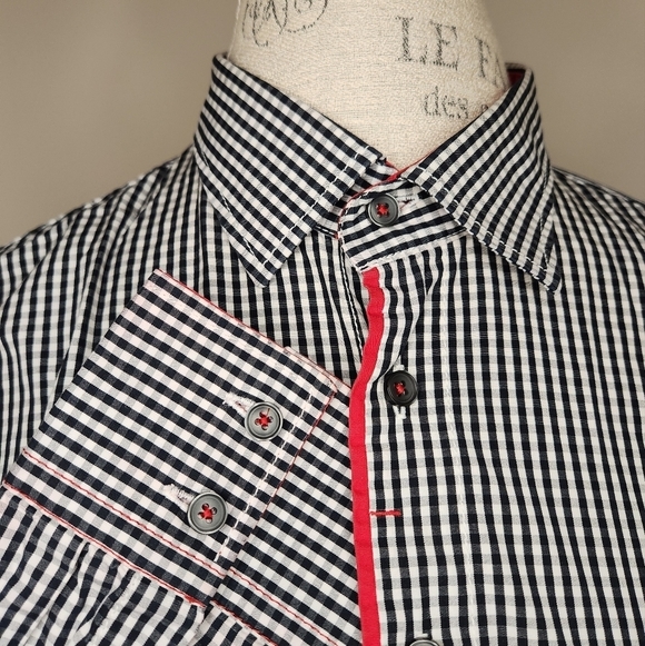 Haupt Germany gingham buttondown shirt - Picture 8 of 12